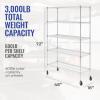 imageSafeRacks  NSF Certified Storage Shelves Zinc Heavy Duty Steel Wire Unit with Adjustable Feet Garage or Bakers Rack Kitchen Pantry Shelf  14quotx30quotx60quot 5Tier SilverSilver