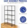 imageSafeRacks  NSF Certified Storage Shelves Zinc Heavy Duty Steel Wire Unit with Adjustable Feet Garage or Bakers Rack Kitchen Pantry Shelf  14quotx30quotx60quot 5Tier SilverBlack
