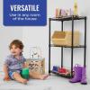 imageSafeRacks  NSF Certified Storage Shelves Zinc Heavy Duty Steel Wire Unit with Adjustable Feet Garage or Bakers Rack Kitchen Pantry Shelf  14quotx30quotx60quot 5Tier SilverBlack