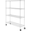 imageSafeRacks  NSF Certified Storage Shelves Zinc Heavy Duty Steel Wire Unit with Adjustable Feet Garage or Bakers Rack Kitchen Pantry Shelf  14quotx30quotx60quot 5Tier SilverSilver