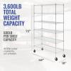 imageSafeRacks  NSF Certified Storage Shelves Zinc Heavy Duty Steel Wire Unit with Adjustable Feet Garage or Bakers Rack Kitchen Pantry Shelf  14quotx30quotx60quot 5Tier SilverSilver