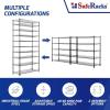 imageSafeRacks  NSF Certified Storage Shelves Zinc Heavy Duty Steel Wire Unit with Adjustable Feet Garage or Bakers Rack Kitchen Pantry Shelf  14quotx30quotx60quot 5Tier SilverBlack