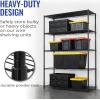 imageSafeRacks  NSF Certified Storage Shelves Zinc Heavy Duty Steel Wire Unit with Adjustable Feet Garage or Bakers Rack Kitchen Pantry Shelf  14quotx30quotx60quot 5Tier SilverBlack
