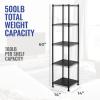 imageSafeRacks  NSF Certified Storage Shelves Zinc Heavy Duty Steel Wire Unit with Adjustable Feet Garage or Bakers Rack Kitchen Pantry Shelf  14quotx30quotx60quot 5Tier SilverBlack