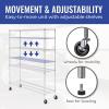 imageSafeRacks  NSF Certified Storage Shelves Zinc Heavy Duty Steel Wire Unit with Adjustable Feet Garage or Bakers Rack Kitchen Pantry Shelf  14quotx30quotx60quot 5Tier SilverSilver