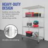 imageSafeRacks  NSF Certified Storage Shelves Zinc Heavy Duty Steel Wire Unit with Adjustable Feet Garage or Bakers Rack Kitchen Pantry Shelf  14quotx30quotx60quot 5Tier SilverSilver