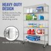 imageSafeRacks  NSF Certified Storage Shelves Zinc Heavy Duty Steel Wire Unit with Adjustable Feet Garage or Bakers Rack Kitchen Pantry Shelf  14quotx30quotx60quot 5Tier SilverSilver