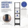imageSafeRacks  NSF Certified Storage Shelves Zinc Heavy Duty Steel Wire Unit with Adjustable Feet Garage or Bakers Rack Kitchen Pantry Shelf  14quotx30quotx60quot 5Tier SilverBlack