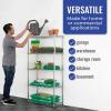 imageSafeRacks  NSF Certified Storage Shelves Zinc Heavy Duty Steel Wire Unit with Adjustable Feet Garage or Bakers Rack Kitchen Pantry Shelf  14quotx30quotx60quot 5Tier SilverSilver