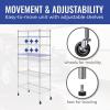 imageSafeRacks  NSF Certified Storage Shelves Zinc Heavy Duty Steel Wire Unit with Wheels and Adjustable Feet Garage or Bakers Rack Kitchen Pantry Shelf  18quotx60quotx72quot 4Tier SilverSilver