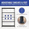 imageSafeRacks  NSF Certified Storage Shelves Zinc Heavy Duty Steel Wire Unit with Wheels and Adjustable Feet Garage or Bakers Rack Kitchen Pantry Shelf  18quotx60quotx72quot 4Tier SilverBlack