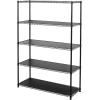 imageSafeRacks  NSF Certified Storage Shelves Zinc Heavy Duty Steel Wire Unit with Wheels and Adjustable Feet Garage or Bakers Rack Kitchen Pantry Shelf  18quotx60quotx72quot 4Tier SilverBlack