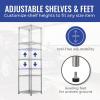 imageSafeRacks  NSF Certified Storage Shelves Zinc Heavy Duty Steel Wire Unit with Wheels and Adjustable Feet Garage or Bakers Rack Kitchen Pantry Shelf  18quotx60quotx72quot 4Tier SilverSilver