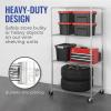 imageSafeRacks  NSF Certified Storage Shelves Zinc Heavy Duty Steel Wire Unit with Wheels and Adjustable Feet Garage or Bakers Rack Kitchen Pantry Shelf  18quotx60quotx72quot 4Tier SilverSilver