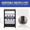 imageSafeRacks  NSF Certified Storage Shelves Zinc Heavy Duty Steel Wire Unit with Wheels and Adjustable Feet Garage or Bakers Rack Kitchen Pantry Shelf  18quotx60quotx72quot 4Tier SilverBlack