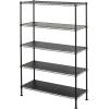 imageSafeRacks  NSF Certified Storage Shelves Zinc Heavy Duty Steel Wire Unit with Wheels and Adjustable Feet Garage or Bakers Rack Kitchen Pantry Shelf  18quotx60quotx72quot 4Tier SilverBlack