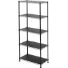 imageSafeRacks  NSF Certified Storage Shelves Zinc Heavy Duty Steel Wire Unit with Wheels and Adjustable Feet Garage or Bakers Rack Kitchen Pantry Shelf  18quotx60quotx72quot 4Tier SilverBlack