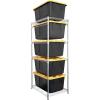 imageSafeRacks 5Tier Steel Tote Rack WSBR27  Maximize Space Declutter NSF Certified Bin Storage for Garage Pantry Kitchen 31quot x 23quot x 68quot Silver 1 PackSilver