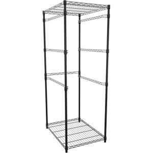 imageSafeRacks 5Tier Steel Tote Rack WSBR27  Maximize Space Declutter NSF Certified Bin Storage for Garage Pantry Kitchen 31quot x 23quot x 68quot Silver 1 PackBlack