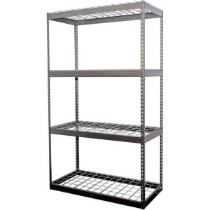 imageSafeRacks Garage Shelving  Storage Rack That Holds 500 Pounds Per Shelf  All Steel Shelves for Storage  Easy to Assemble Shelving Storage Garage Shelf Hammertone 24quot x 92quot x 84quotHammertone