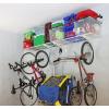 imageSafeRacks Garage Wall Shelves  2Pack 18quotx36quot Mountable Shelving Units for The Garage Pantry or Utility Closet Heavy Duty Steel Shelf with Bike Accessory Hooks 500lb Capacity Color HammertoneWhite