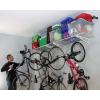 imageSafeRacks Garage Wall Shelves  2Pack 18quotx36quot Mountable Shelving Units for The Garage Pantry or Utility Closet Heavy Duty Steel Shelf with Bike Accessory Hooks 500lb Capacity Color HammertoneWhite
