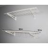 imageSafeRacks Garage Wall Shelves  2Pack 18quotx36quot Mountable Shelving Units for The Garage Pantry or Utility Closet Heavy Duty Steel Shelf with Bike Accessory Hooks 500lb Capacity Color HammertoneWhite