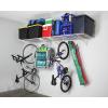 imageSafeRacks Garage Wall Shelves  2Pack 18quotx36quot Mountable Shelving Units for The Garage Pantry or Utility Closet Heavy Duty Steel Shelf with Bike Accessory Hooks 500lb Capacity Color HammertoneWhite