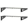 imageSafeRacks Garage Wall Shelves  2Pack 18quotx36quot Mountable Shelving Units for The Garage Pantry or Utility Closet Heavy Duty Steel Shelf with Bike Accessory Hooks 500lb Capacity Color HammertoneHammertone