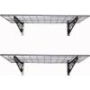 imageSafeRacks Garage Wall Shelves  2Pack 18quotx36quot Mountable Shelving Units for The Garage Pantry or Utility Closet Heavy Duty Steel Shelf with Bike Accessory Hooks 500lb Capacity Color HammertoneHammertone
