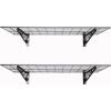 imageSafeRacks Garage Wall Shelves  2Pack 18quotx36quot Mountable Shelving Units for The Garage Pantry or Utility Closet Heavy Duty Steel Shelf with Bike Accessory Hooks 500lb Capacity Color HammertoneHammertone