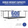 imageSafeRacks 4x8 Overhead Garage Storage Rack Heavy Duty  White 18quot33quot  Holds 600 lbHammertone