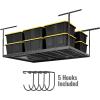imageSafeRacks 4x8 Overhead Garage Storage Rack Heavy Duty  White 18quot33quot  Holds 600 lbHammertone