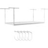 imageSafeRacks 4x8 Overhead Garage Storage Rack Heavy Duty  White 18quot33quot  Holds 600 lbWhite
