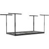 imageSafeRacks 2x8 Overhead Garage Storage Rack  400 Pound Weight Capacity Height Adjustable Steel CeilingMounted Rack with Accessories Hammertone 24quot45quotHammertone Grey
