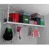 imageSafeRacks  2x8 Overhead Garage Storage Rack  White  2445 Inch Adjustable Height with 400 Pound Weight CapacityWhite