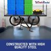 imageSafeRacks Overhead Garage Storage Rack Heavy Duty Racks for Garage w 600 lb Capacity Easy Garage Storage Adjustable Storage Rack Ceiling Mount Storage for Garage 4x8 White 2445 2 PackWhite