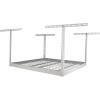 imageSafeRacks Overhead Garage Storage Rack  Heavy Duty Racks for Garage with 250 lb Capacity Easy Garage Shelving Adjustable Storage Rack Ceiling Mount Storage Shelves 4x4 White 2445White